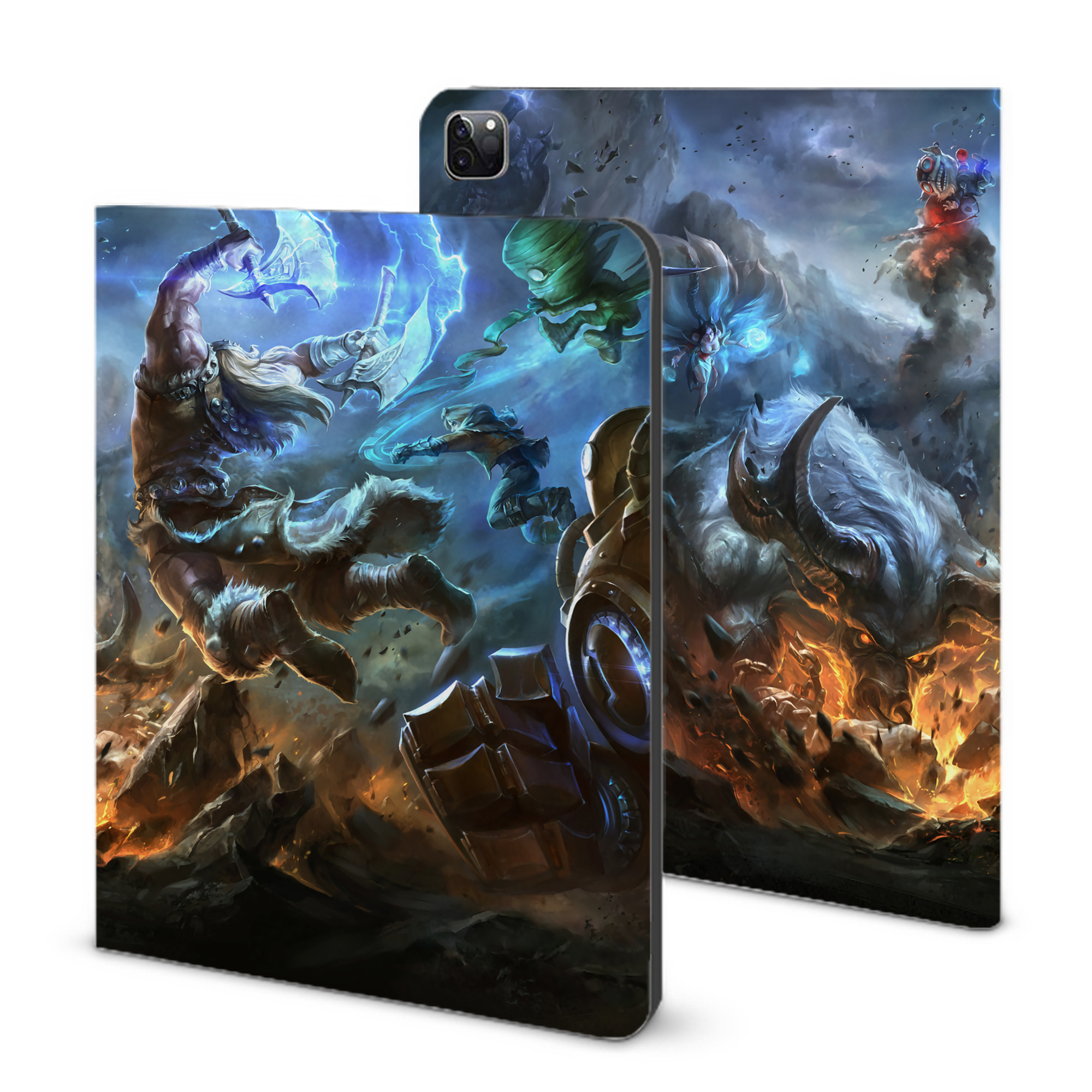 （画像用） リーグ・オブ・レジェンド League of Legends LOL IPad ケース ブック型 PUレザー TPU 耐衝撃 軽量 薄型 ペン収納なし 全面保護 IPad 各モデル対応